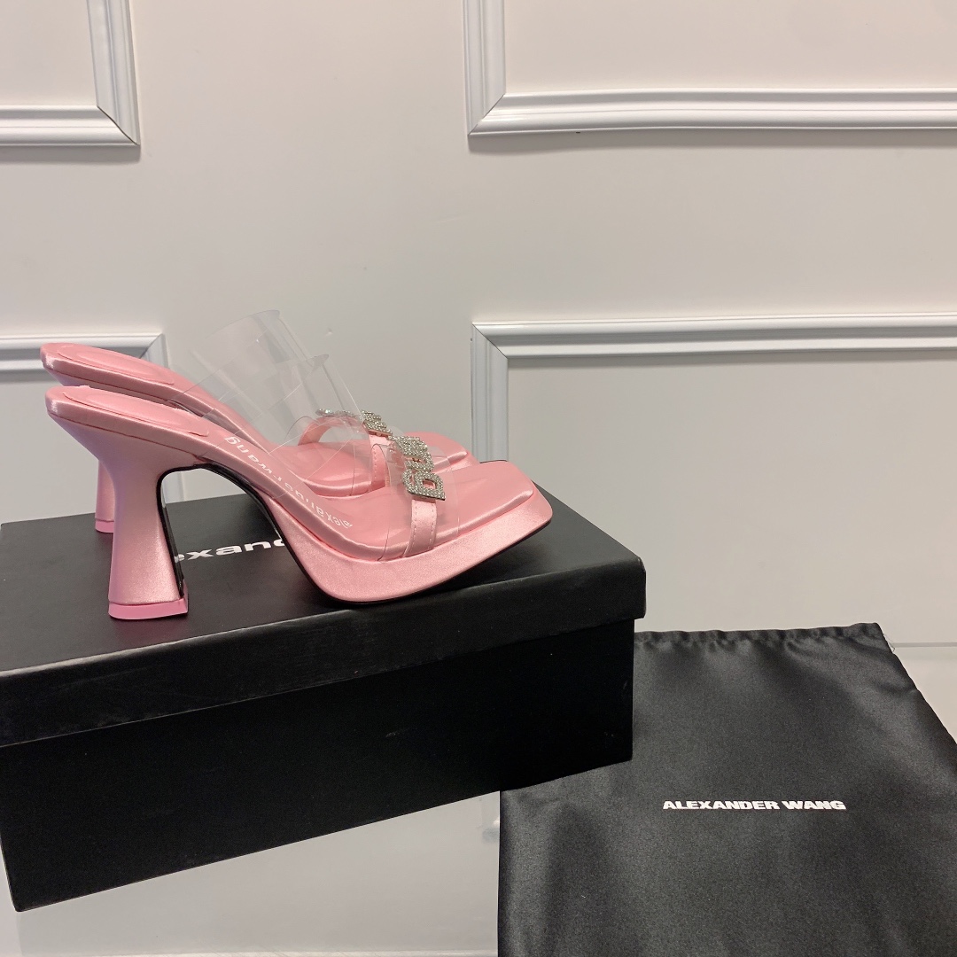 A Style Platform Square Toe High Heel Sandals 8CM