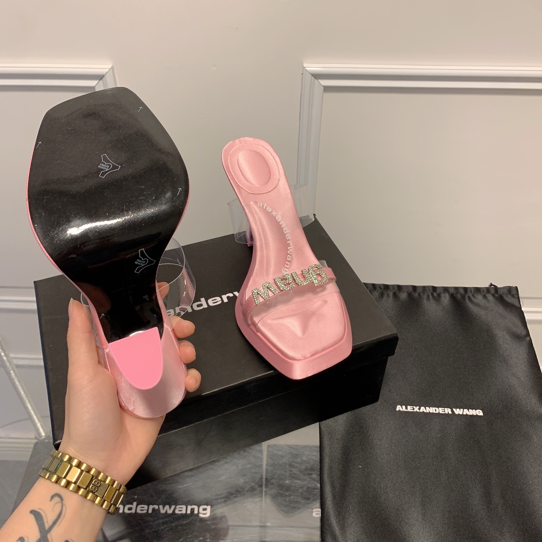 A Style Platform Square Toe High Heel Sandals 8CM