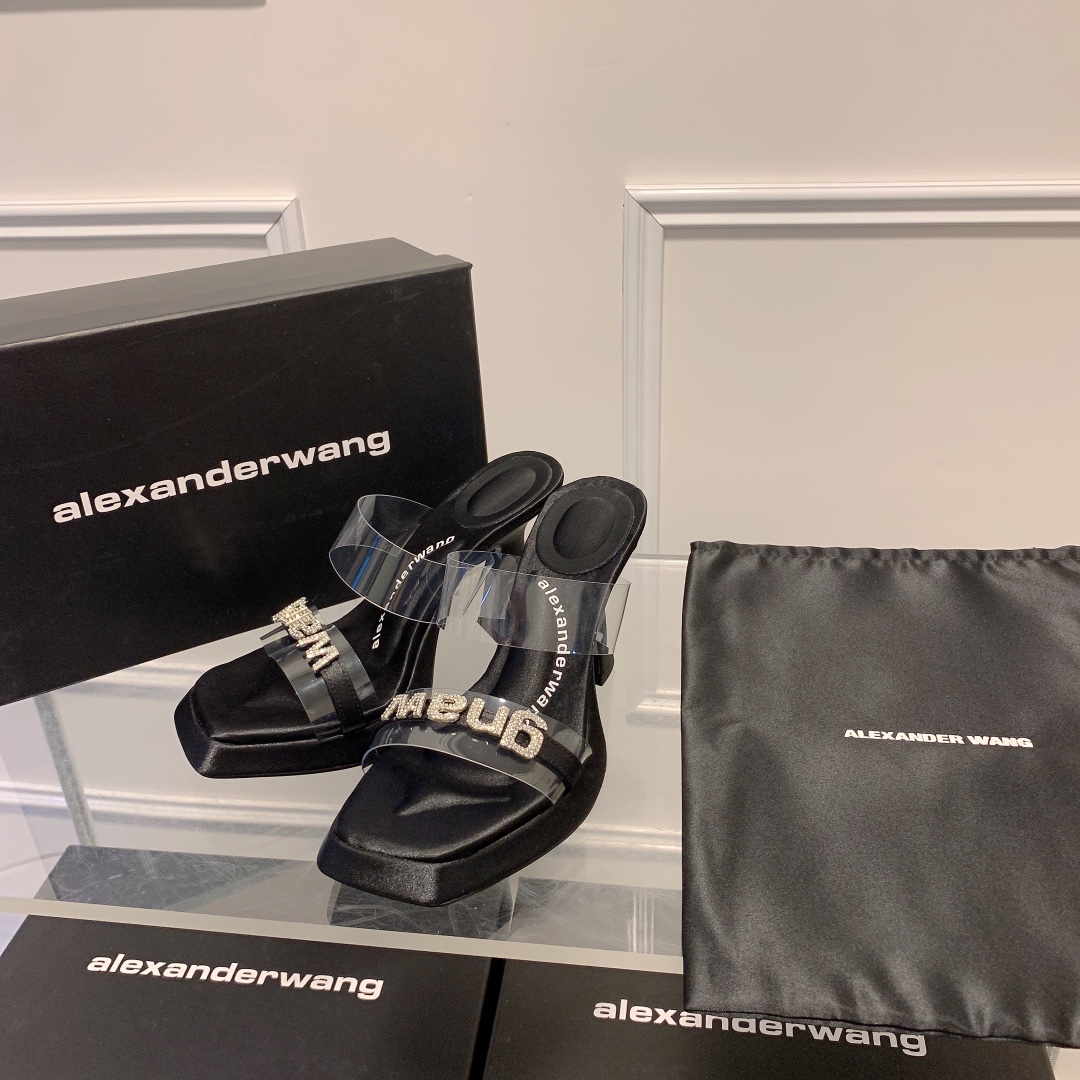 A Style Platform Square Toe High Heel Sandals 8CM