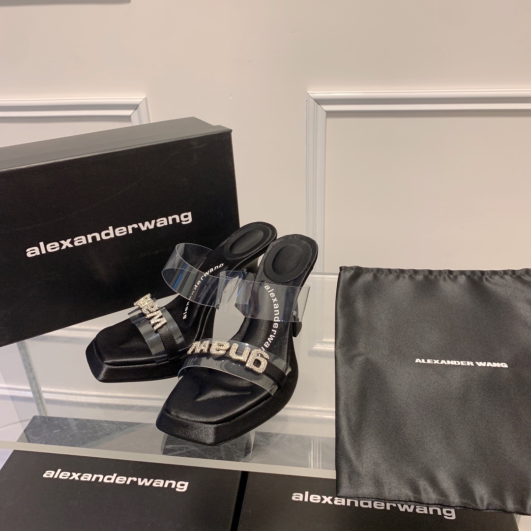 A Style Platform Square Toe High Heel Sandals 8CM