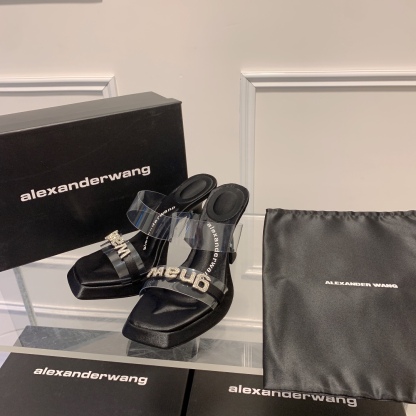 A Style Platform Square Toe High Heel Sandals 8CM