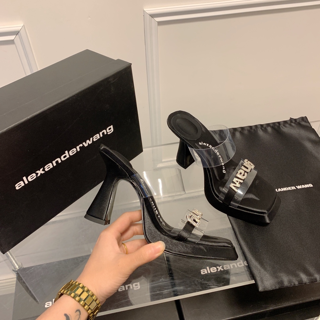 A Style Platform Square Toe High Heel Sandals 8CM