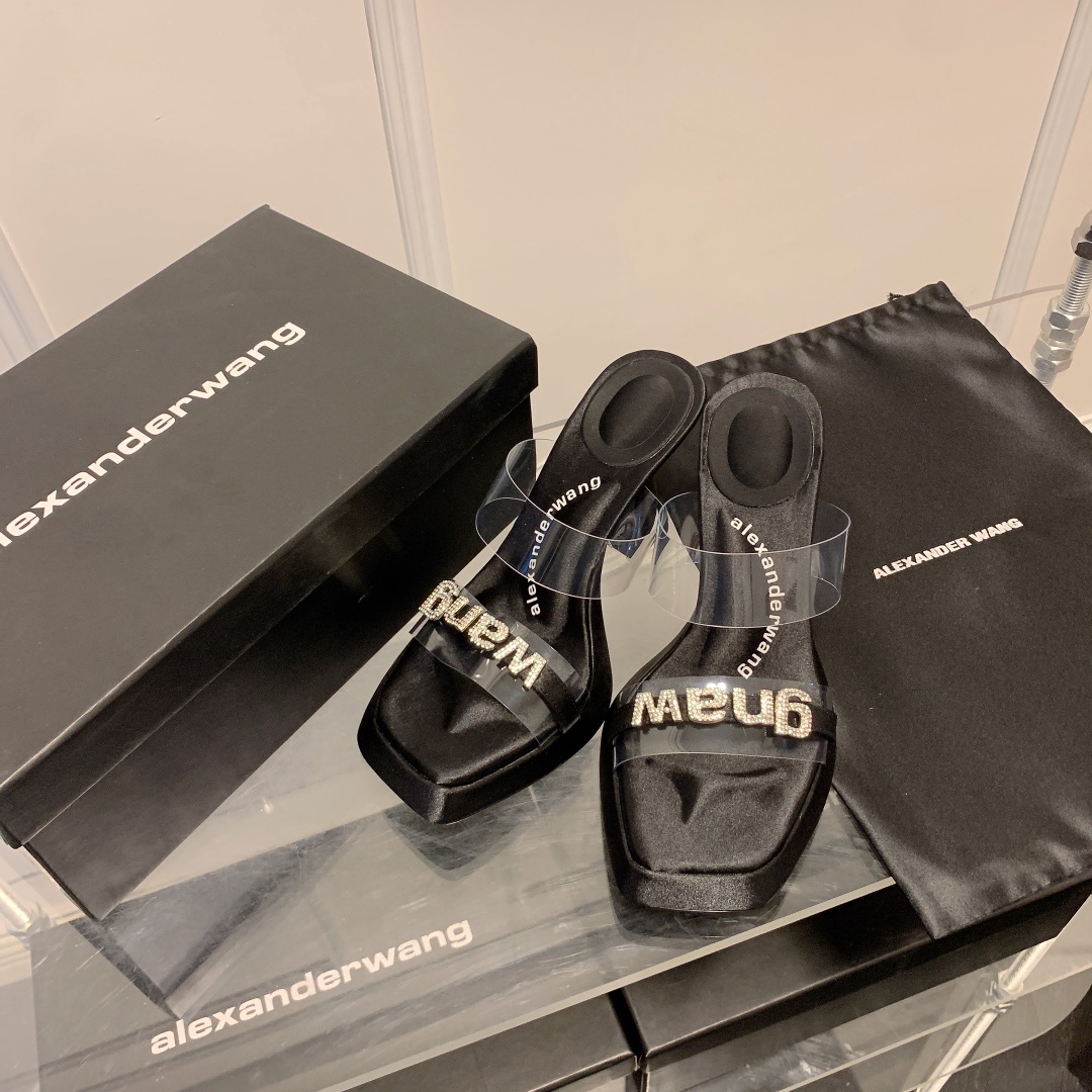 A Style Platform Square Toe High Heel Sandals 8CM