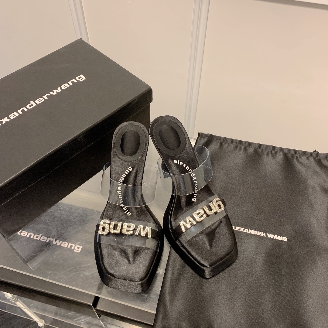 A Style Platform Square Toe High Heel Sandals 8CM