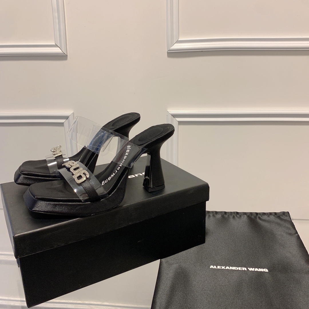 A Style Platform Square Toe High Heel Sandals 8CM