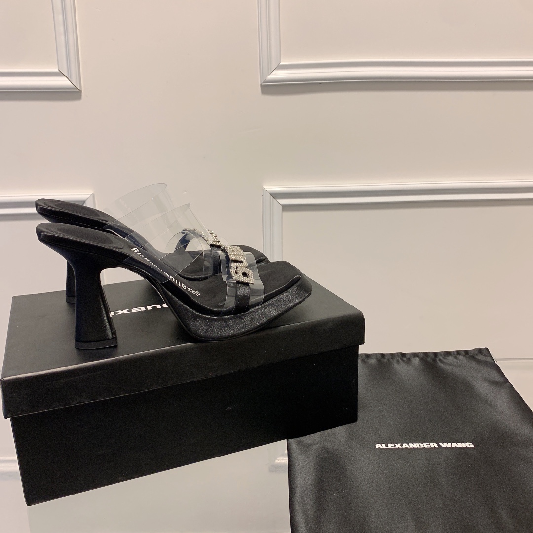 A Style Platform Square Toe High Heel Sandals 8CM