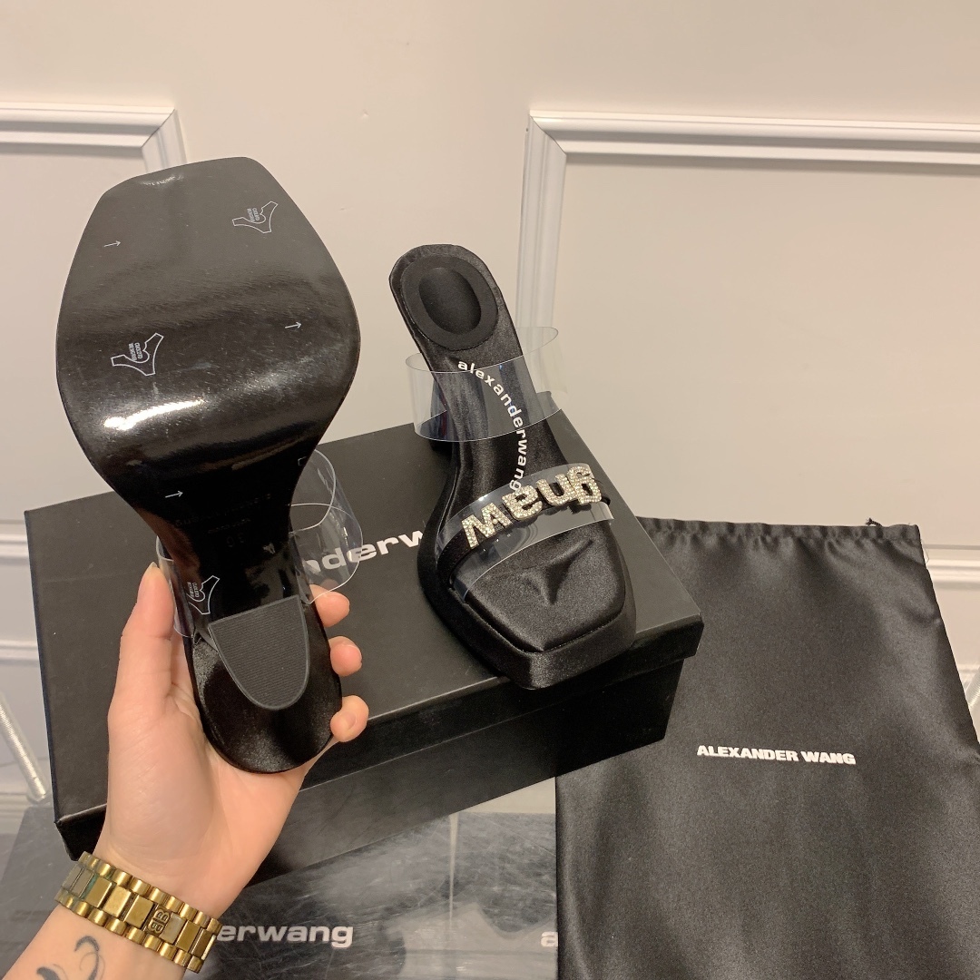 A Style Platform Square Toe High Heel Sandals 8CM