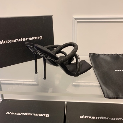 A Style: Strapless square toe high heel sandals 5CM/7CM/10CM