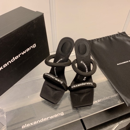 A Style: Strapless square toe high heel sandals 5CM/7CM/10CM