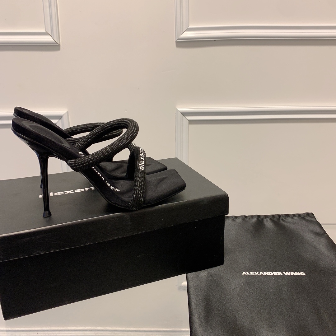 A Style: Strapless square toe high heel sandals 5CM/7CM/10CM