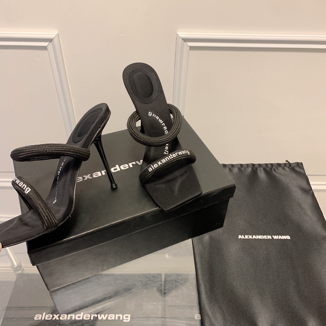 A Style: Strapless square toe high heel sandals 5CM/7CM/10CM