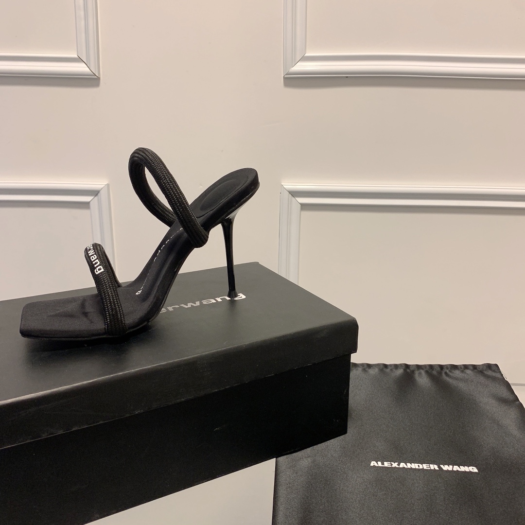 A Style: Strapless square toe high heel sandals 5CM/7CM/10CM