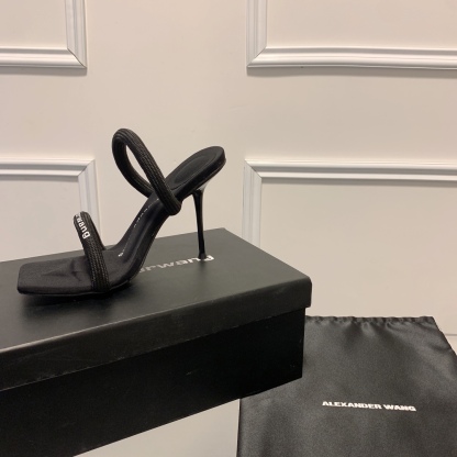 A Style: Strapless square toe high heel sandals 5CM/7CM/10CM