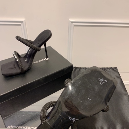 A Style: Strapless square toe high heel sandals 5CM/7CM/10CM