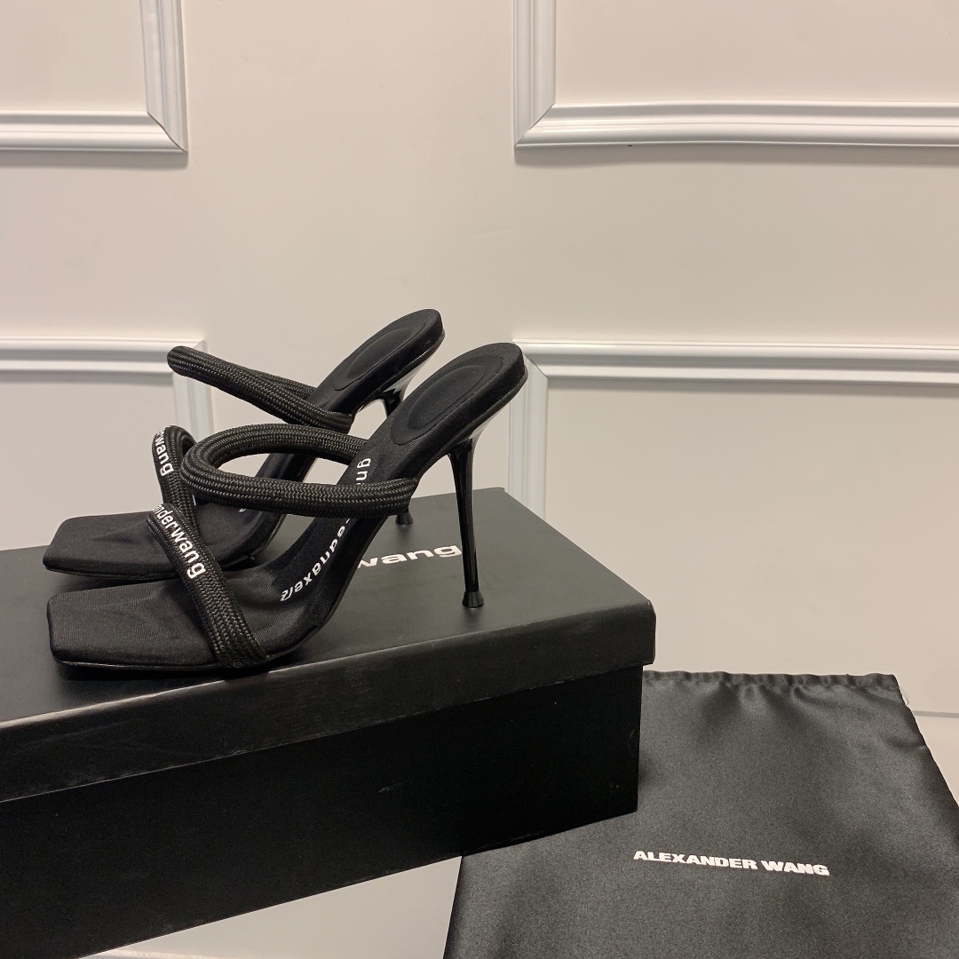 A Style: Strapless square toe high heel sandals 5CM/7CM/10CM