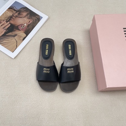 M Style Candy-colored platform slippers