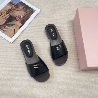 M Style Candy-colored platform slippers