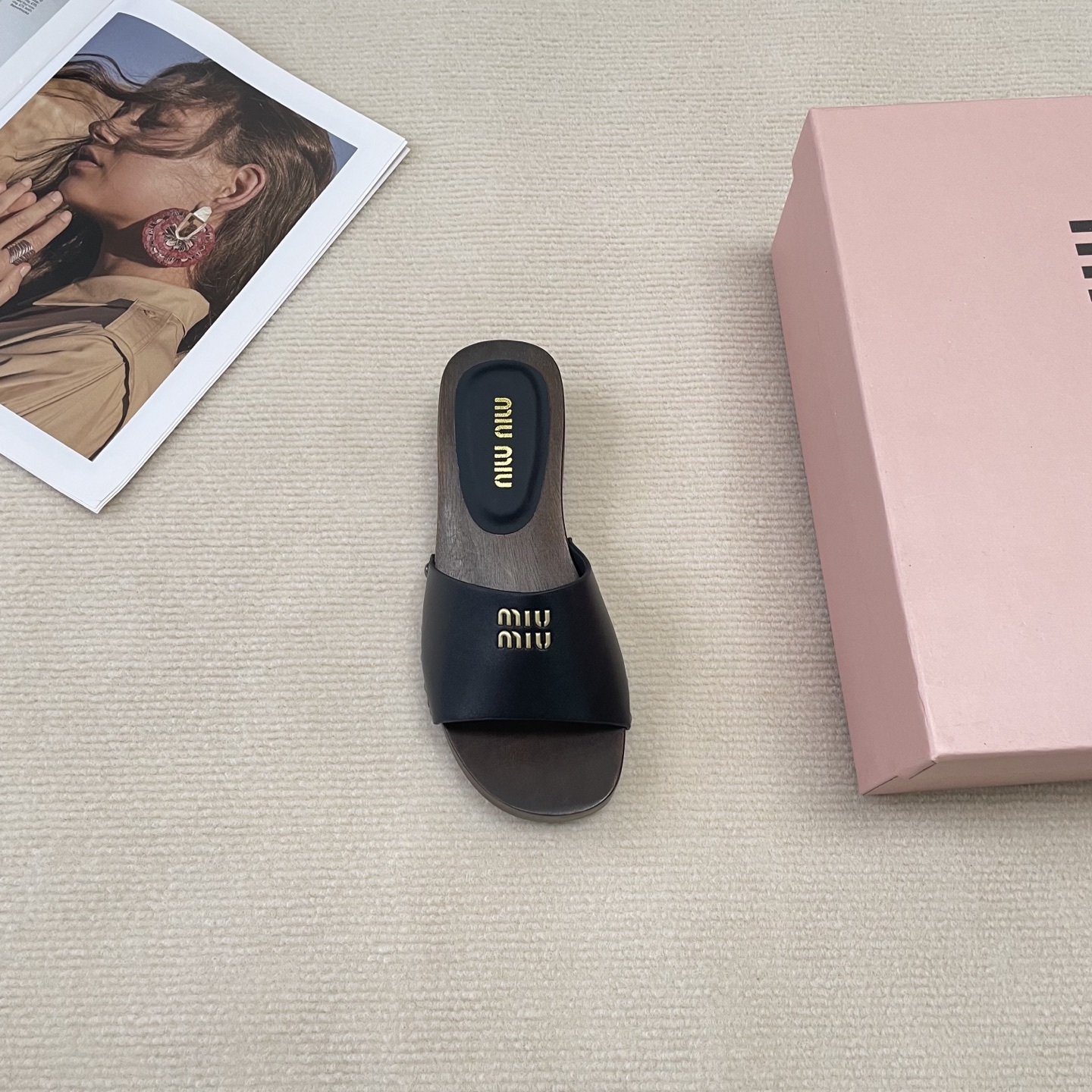 M Style Candy-colored platform slippers