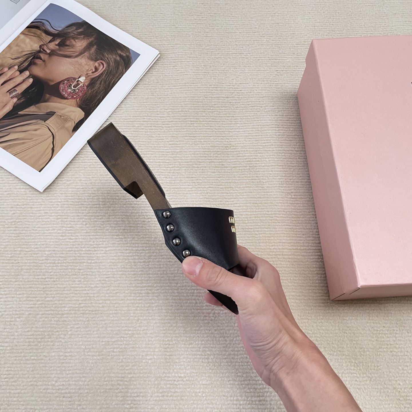 M Style Candy-colored platform slippers