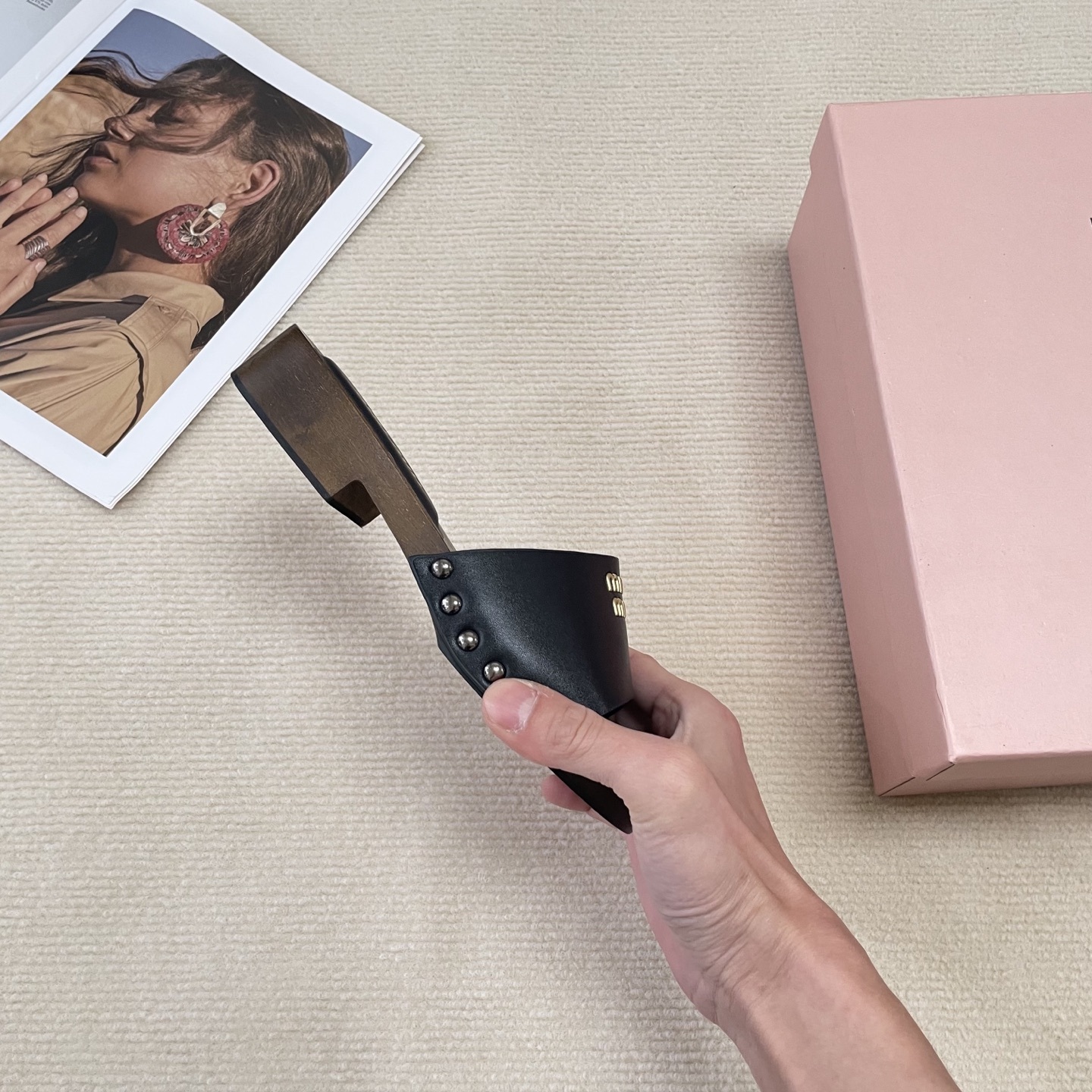 M Style Candy-colored platform slippers