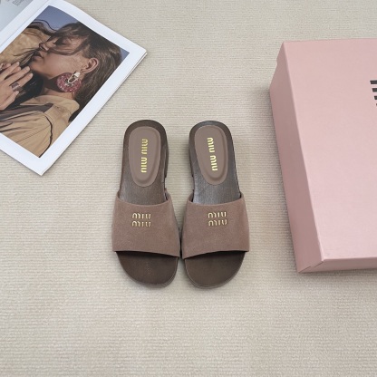 M Style Candy-colored platform slippers