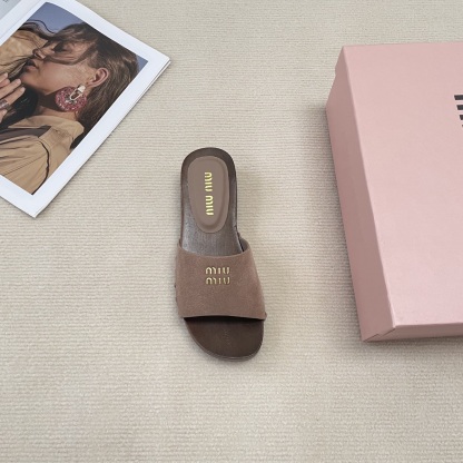 M Style Candy-colored platform slippers