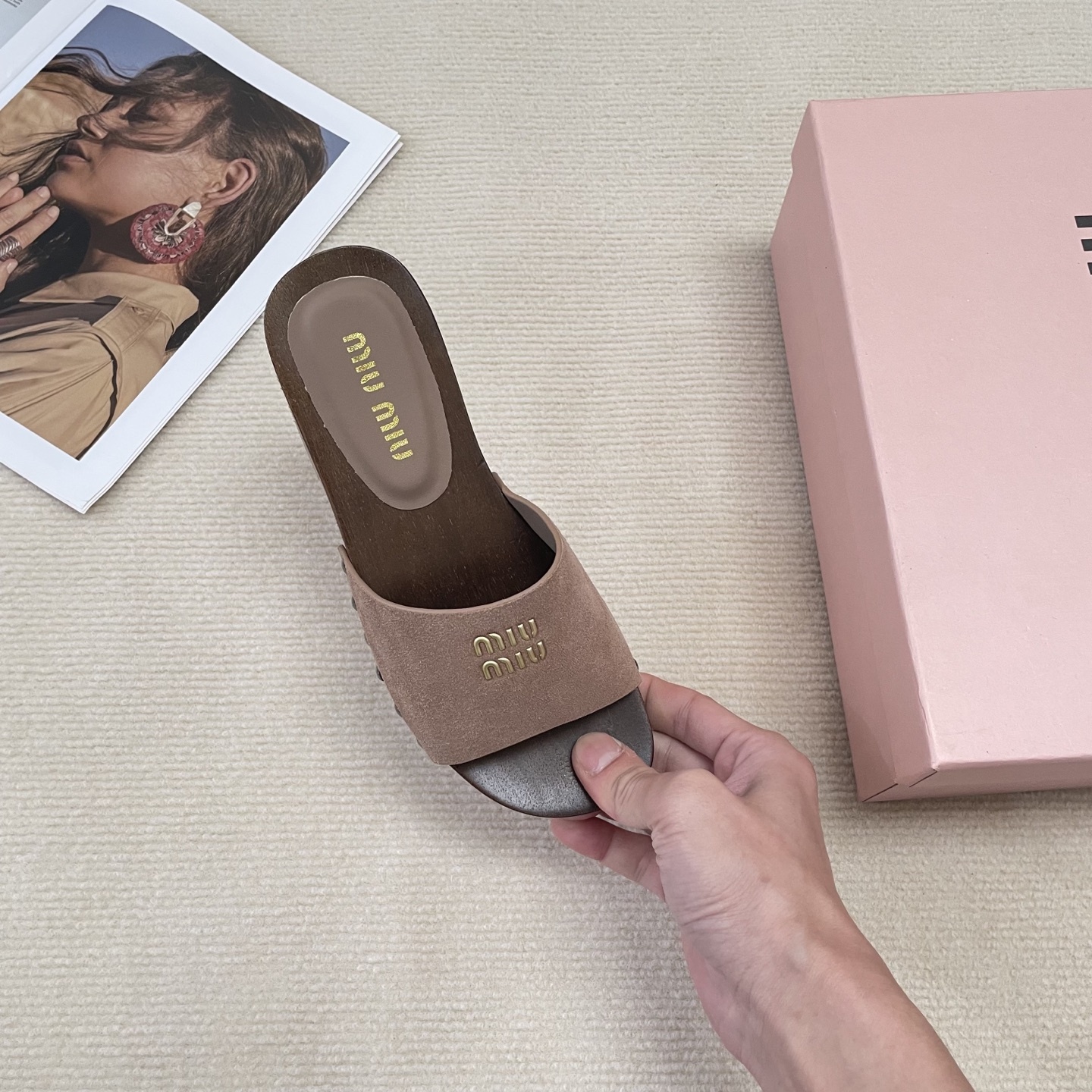 M Style Candy-colored platform slippers