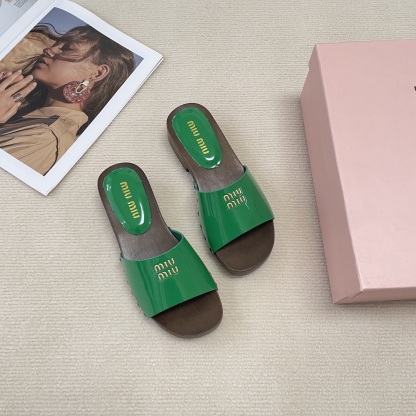 M Style Candy-colored platform slippers