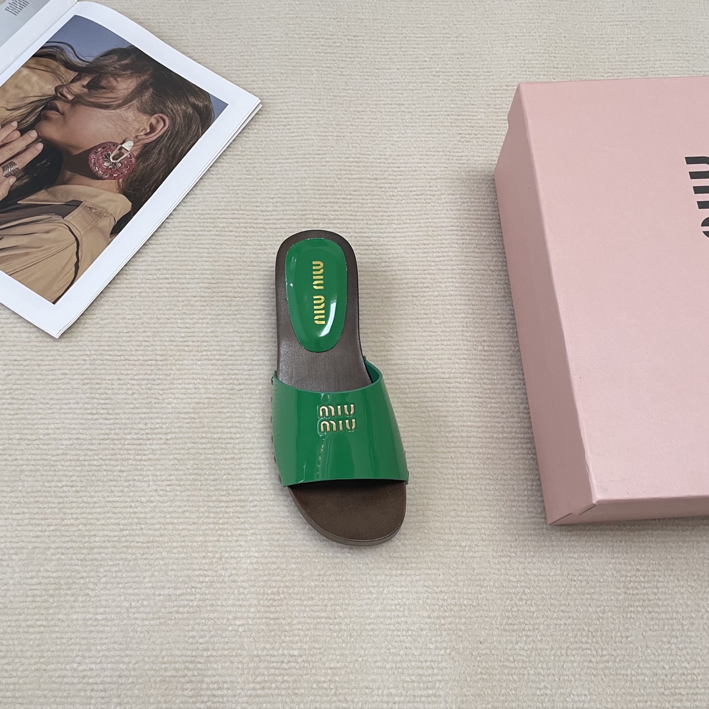 M Style Candy-colored platform slippers