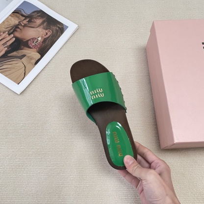 M Style Candy-colored platform slippers