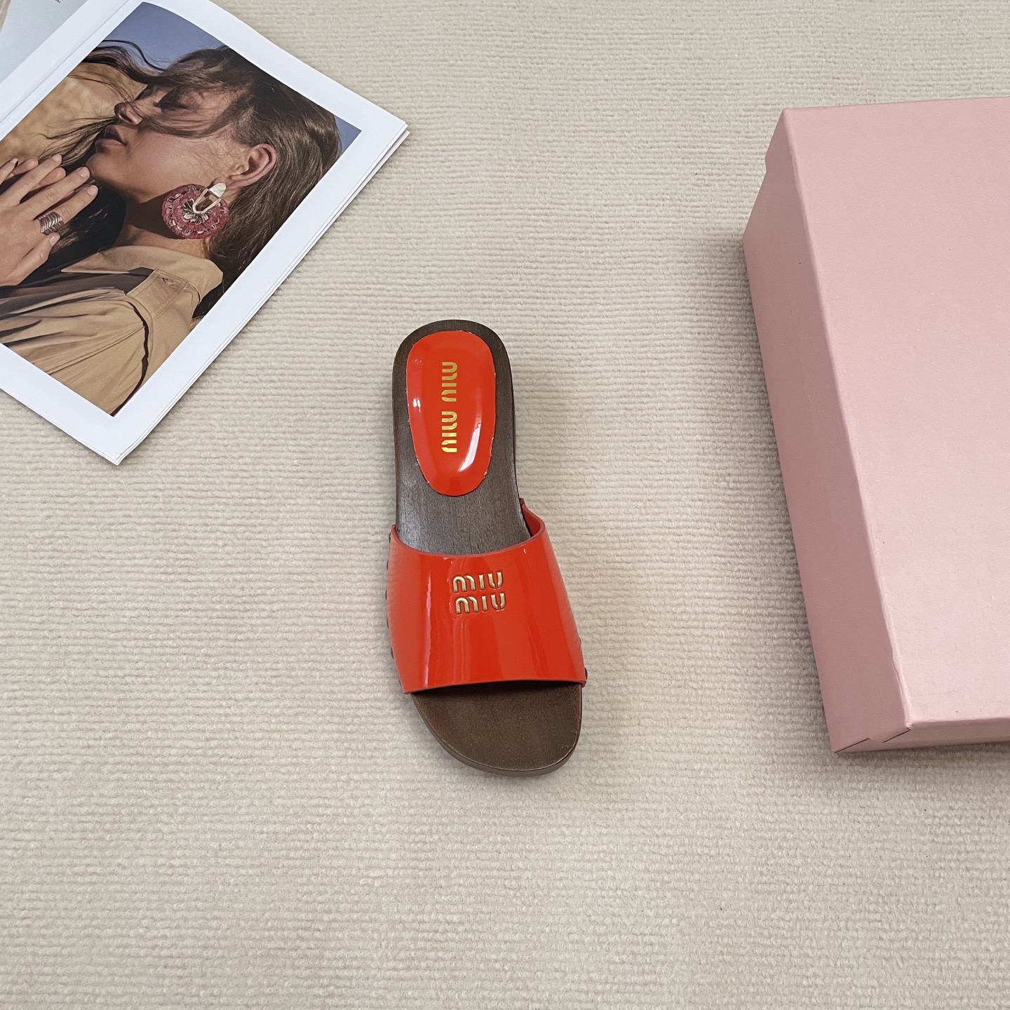 M Style Candy-colored platform slippers