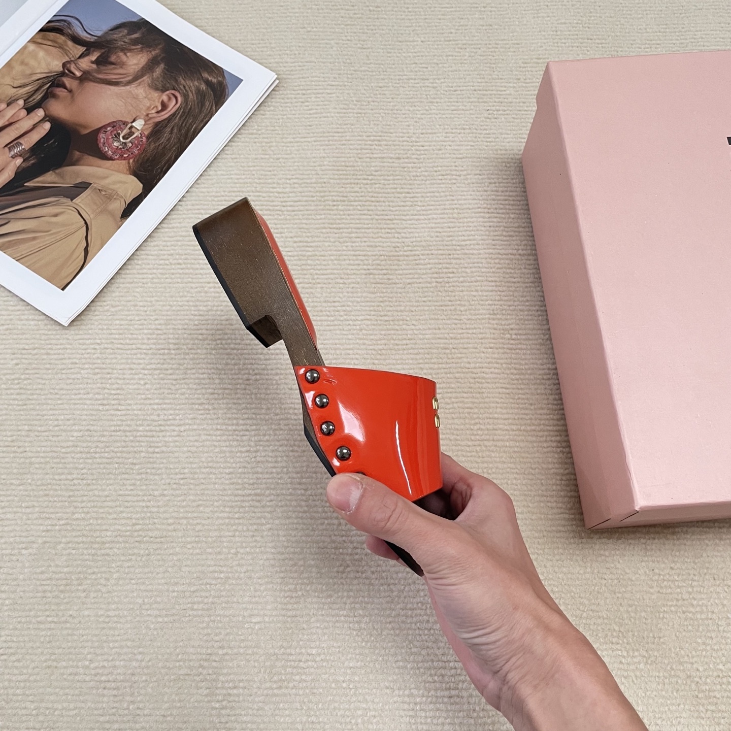 M Style Candy-colored platform slippers