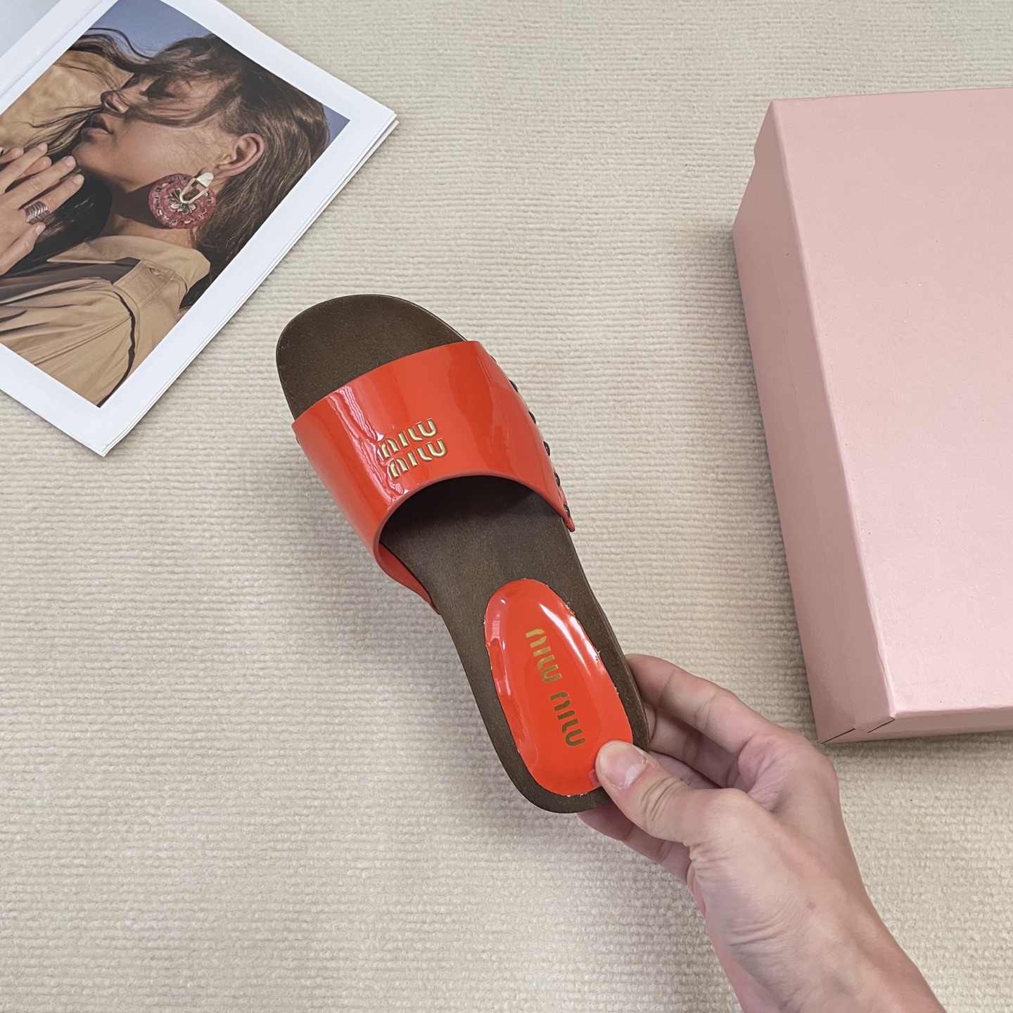 M Style Candy-colored platform slippers