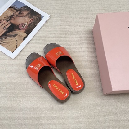 M Style Candy-colored platform slippers