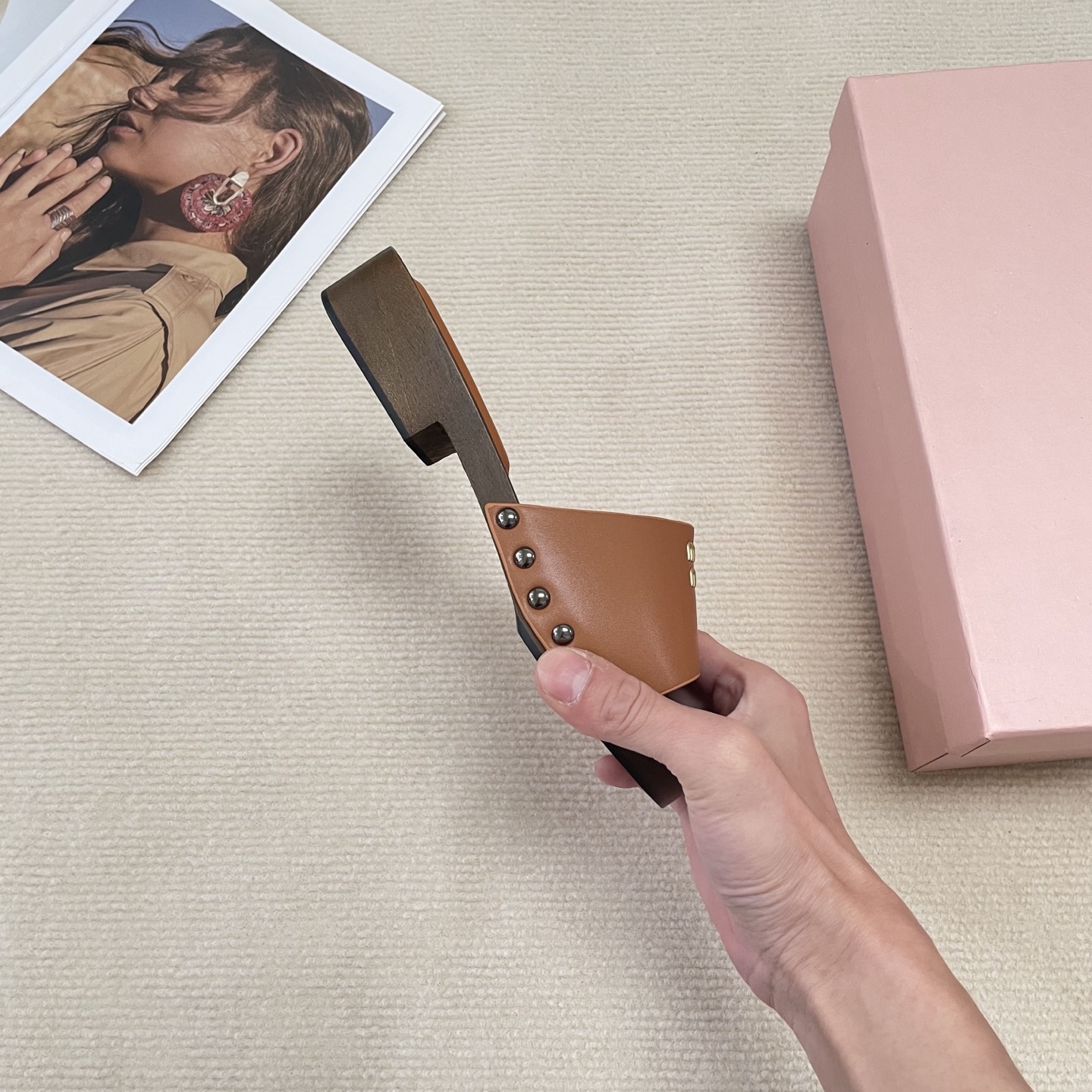 M Style Candy-colored platform slippers