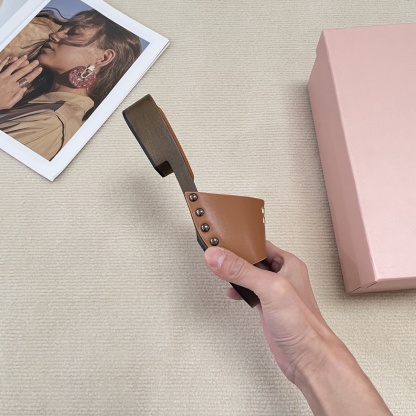 M Style Candy-colored platform slippers