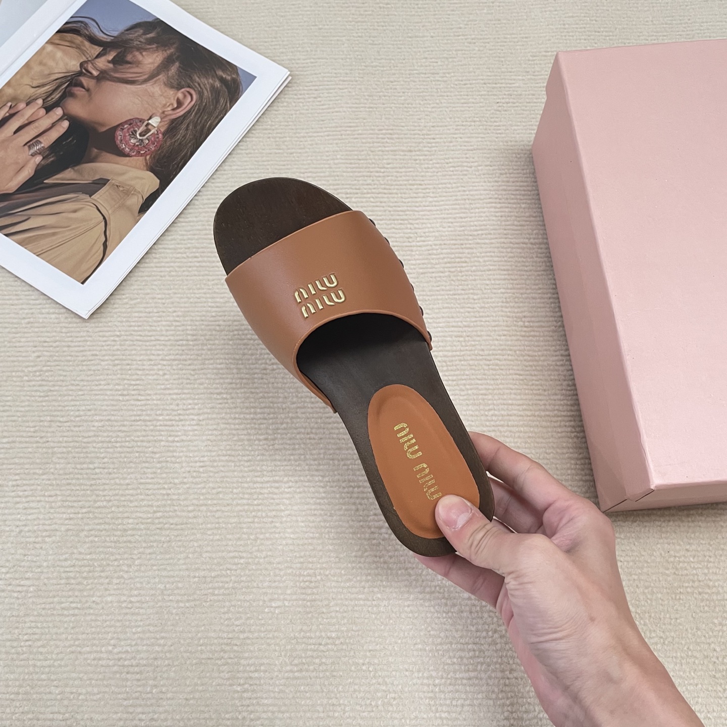 M Style Candy-colored platform slippers