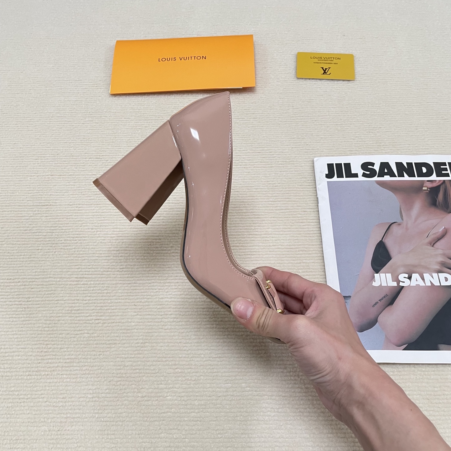 L Style: Closed-toe block-heeled sandals 5CM/9CM