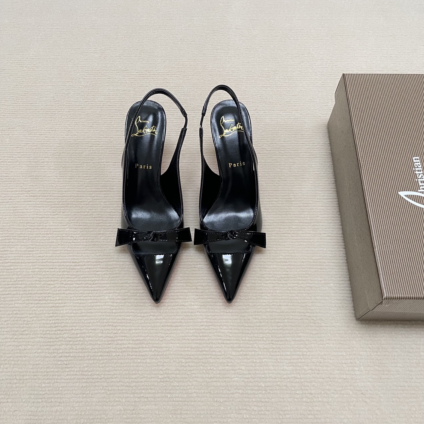 C Style Red Bottom Bow Pointed High Heel Sandals 6CM/8CM