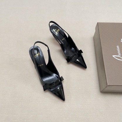 C Style Red Bottom Bow Pointed High Heel Sandals 6CM/8CM