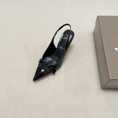 C Style Red Bottom Bow Pointed High Heel Sandals 6CM/8CM