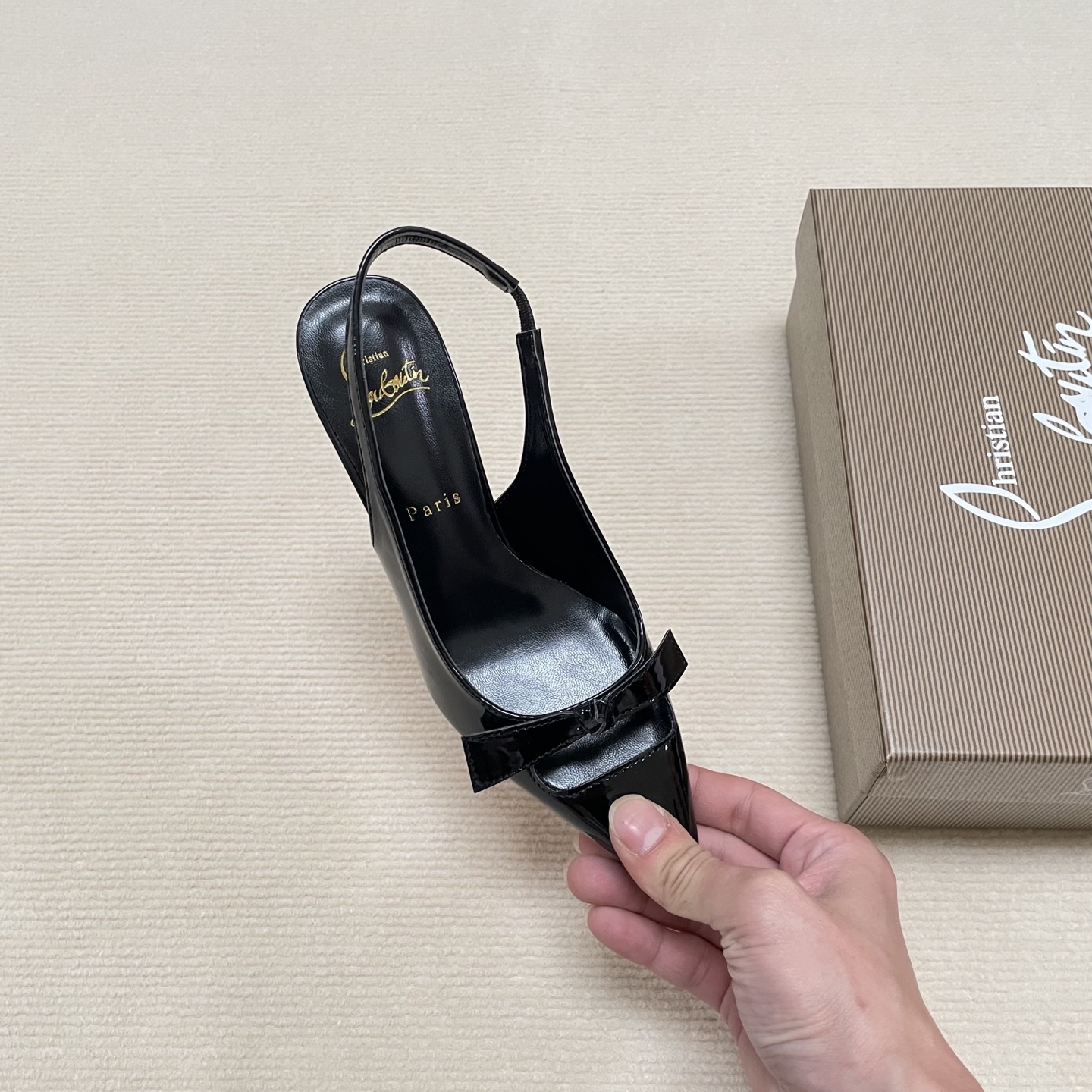 C Style Red Bottom Bow Pointed High Heel Sandals 6CM/8CM