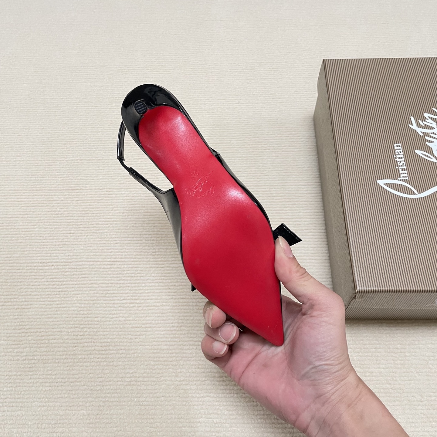 C Style Red Bottom Bow Pointed High Heel Sandals 6CM/8CM