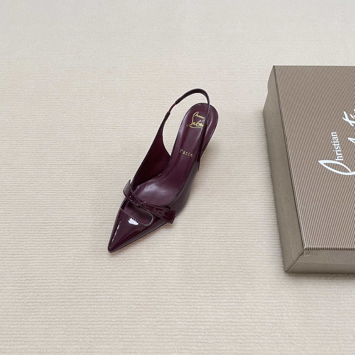 C Style Red Bottom Bow Pointed High Heel Sandals 6CM/8CM