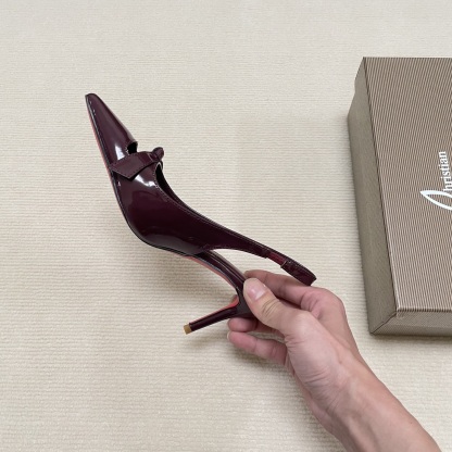 C Style Red Bottom Bow Pointed High Heel Sandals 6CM/8CM