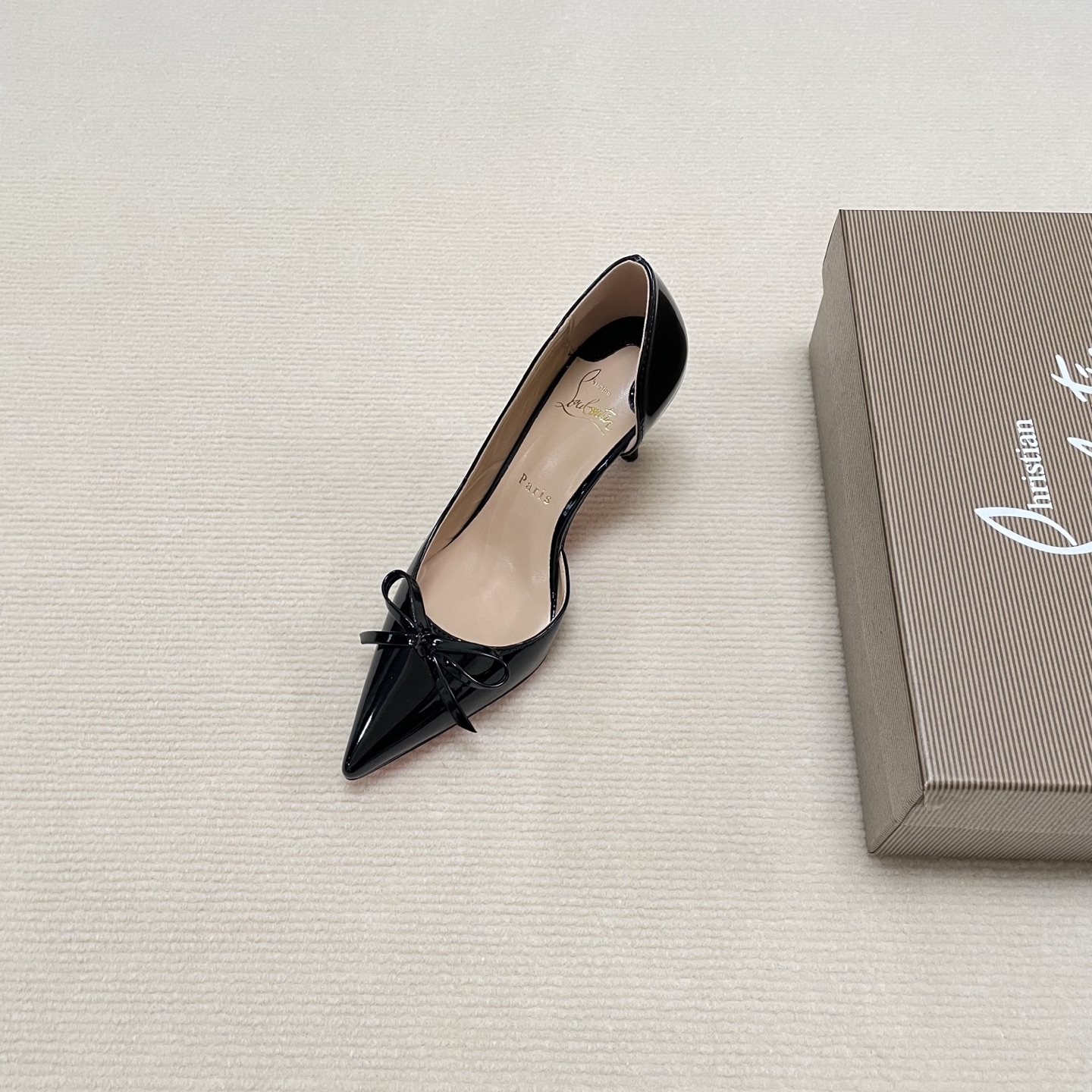 C Style Red Bottom Bow Pointed High Heel Sandals 6CM/8CM