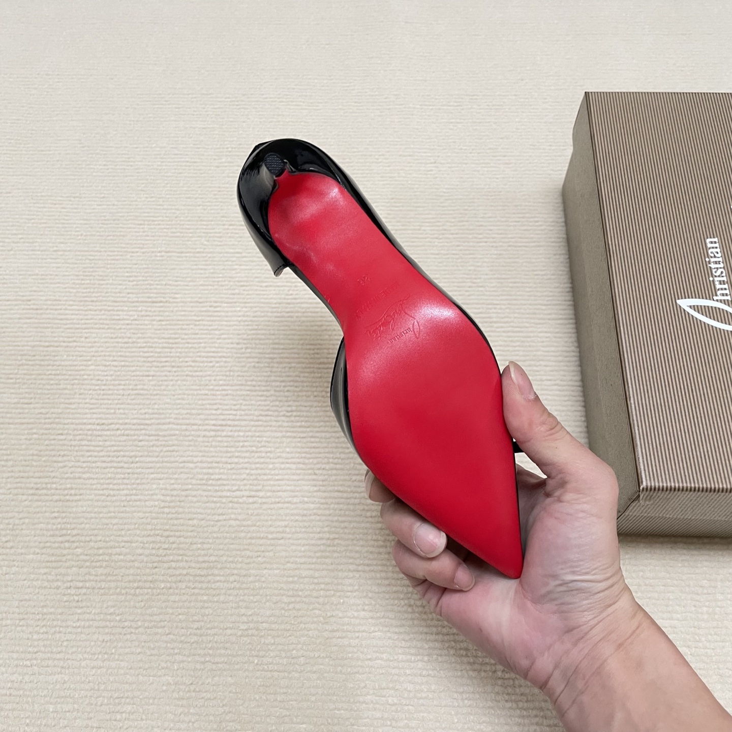 C Style Red Bottom Bow Pointed High Heel Sandals 6CM/8CM