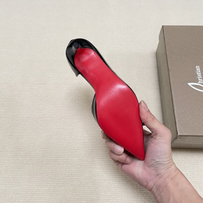 C Style Red Bottom Bow Pointed High Heel Sandals 6CM/8CM