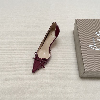 C Style Red Bottom Bow Pointed High Heel Sandals 6CM/8CM