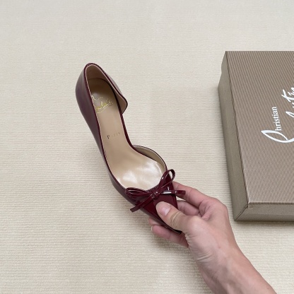 C Style Red Bottom Bow Pointed High Heel Sandals 6CM/8CM